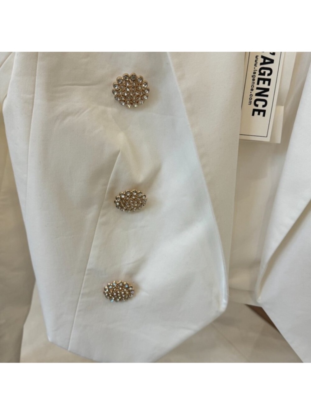 L'AGENCE White Lila Open Front Blazer NWT - Picture 7 of 7